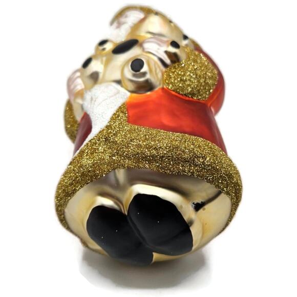 Patricia Breen Santa Claus and Teddy Orange Gold Christmas Tree Ornament Full - Picture 11 of 11